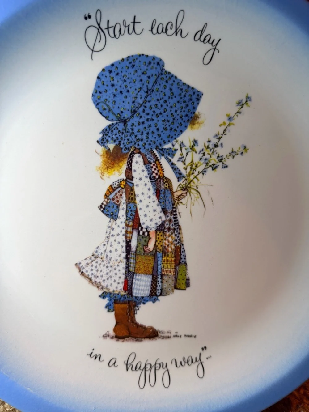 1972 Holly Hobbie Blue Collectors Plate